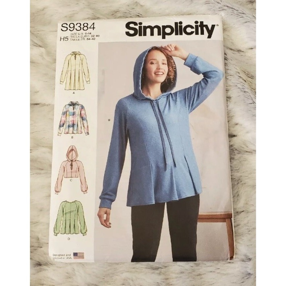 Simplicity S9384 Misses Sweatshirts Sewing Pattern Uncut Sizes 6-14 H5